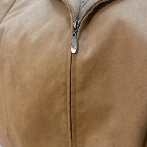 Carol  Reed Brown plus 18 w chamois leather zip jacket blazer vintage - Picture 5 of 5